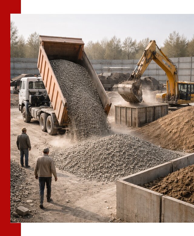 Доставка нерудных материалов с погрузкой и разгрузкой в Сасове