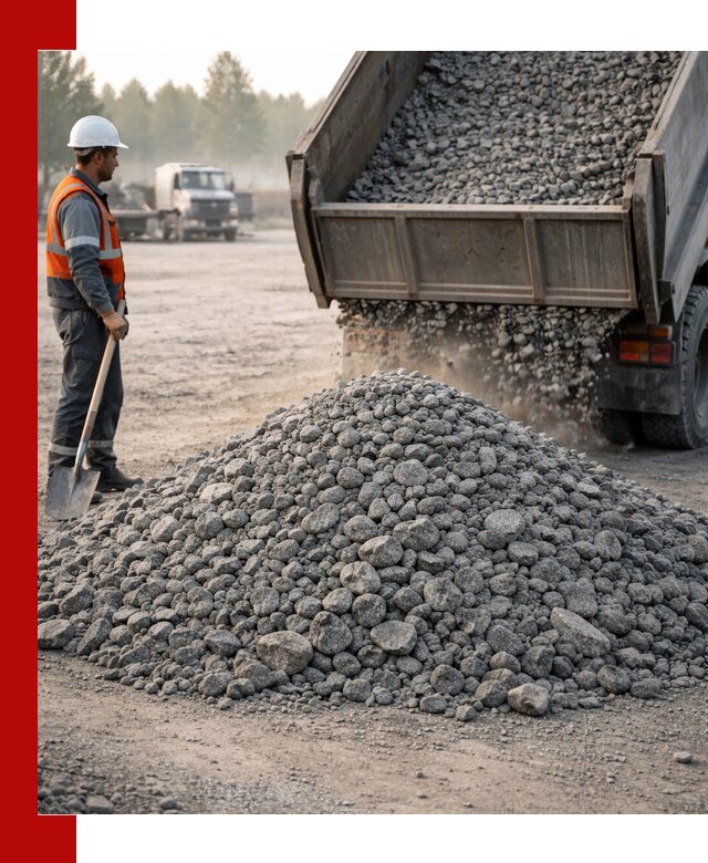 Гранитный щебень фракции 100–201 для строительства в Сасове