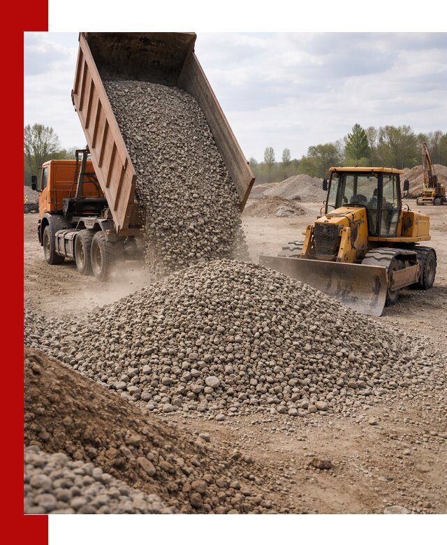 Доставка гравийного щебня фракции 40-70 в Сасове