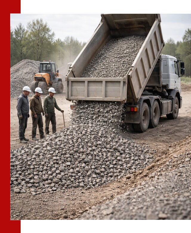 Доставка гравийного щебня фракции 70-120 в Сасове