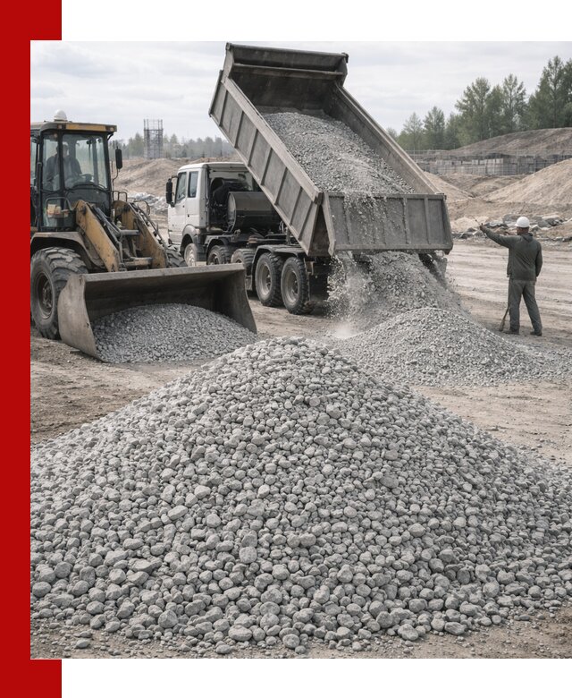 Доставка известнякового щебня фр. 5–20 в Сасове
