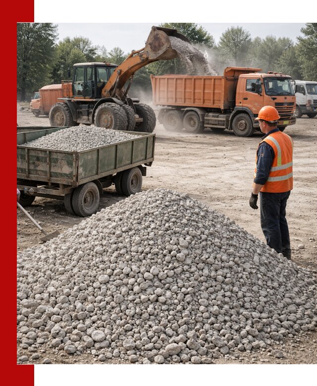 Доставка известнякового щебня фракция 20–40 в Сасове