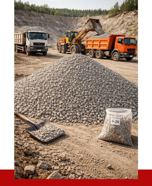Доломитовый щебень фр. 5-20 в Сасове от 4244 р. | ПРОНЕРУДСсв