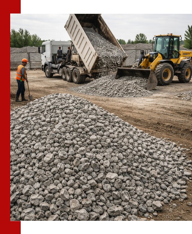 Доставка бетонного щебня фракции 40-70 в Сасове