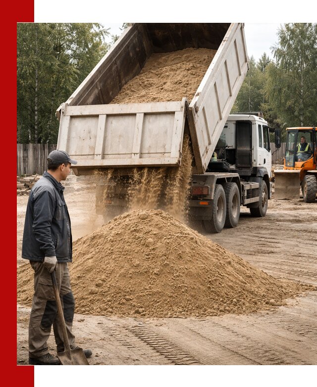 Доставка и продажа песка с разгрузкой в Сасове