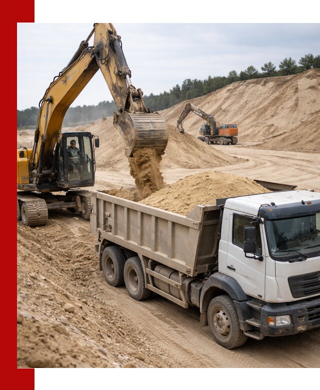 Доставка карьерного песка с самосвалами и разгрузкой в Сасове