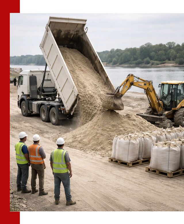 Доставка речного песка в Сасове самосвалами и погрузкой