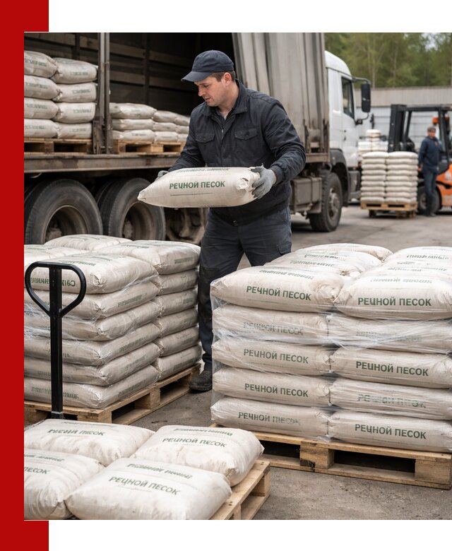 Речной песок в мешках с доставкой в Сасове