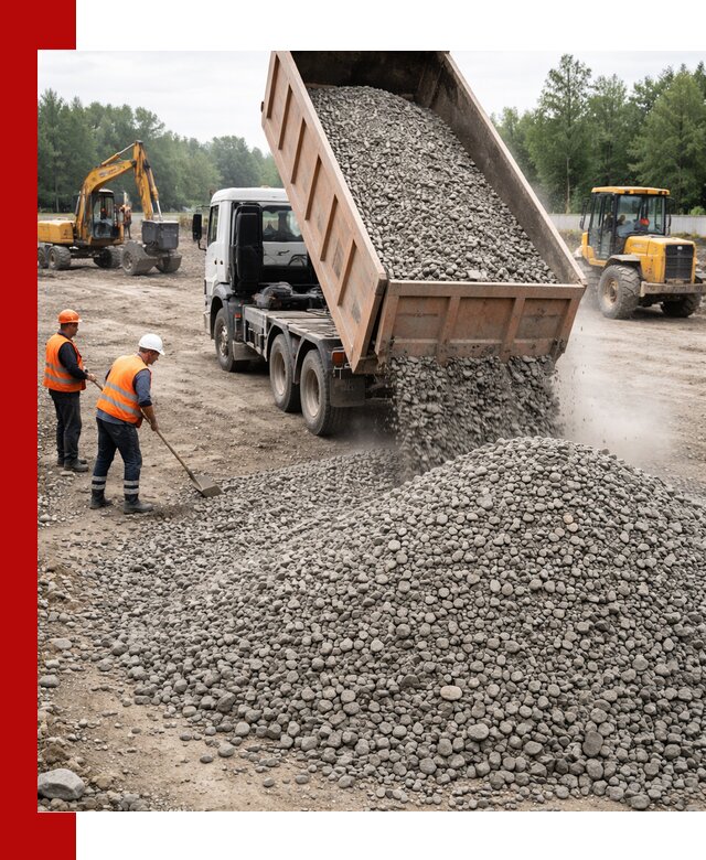 Доставка гравия фракции 40-70 в Сасове оптом и в розницу