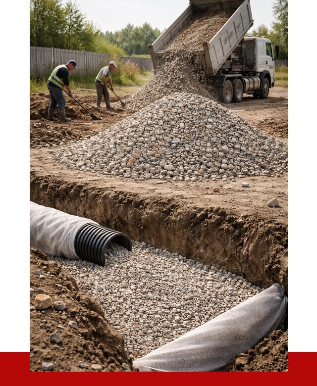 Гравий для дренажа в Сасове от 2223 р., доставка ПРОНЕРУДСсв