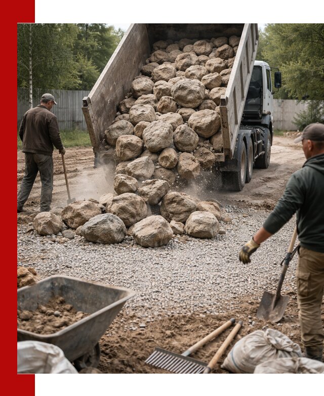 Доставка и укладка булыжника в Сасове