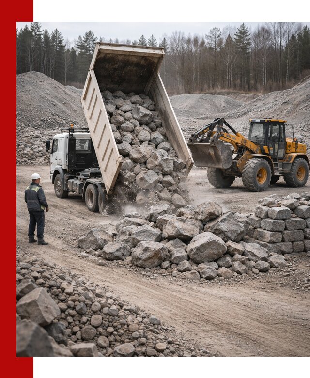 Доставка и продажа бутового гранитного камня в Сасове