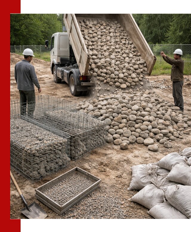 Камень для габионов фракция 70–151 в Сасове