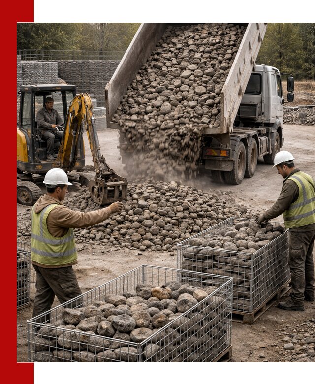 Камень для габионов фракция 100–201 в Сасове