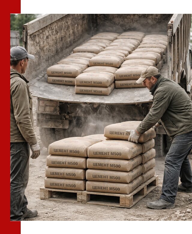 Цемент М500 с доставкой самосвалом в Сасове