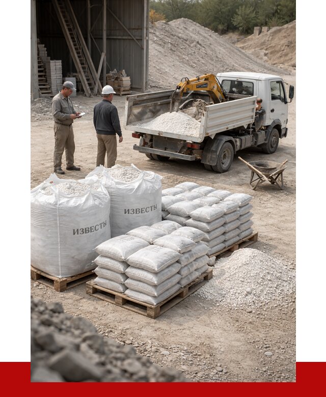 Известь строительная в Сасове с доставкой от 4244 р. | ПРОНЕРУДСсв