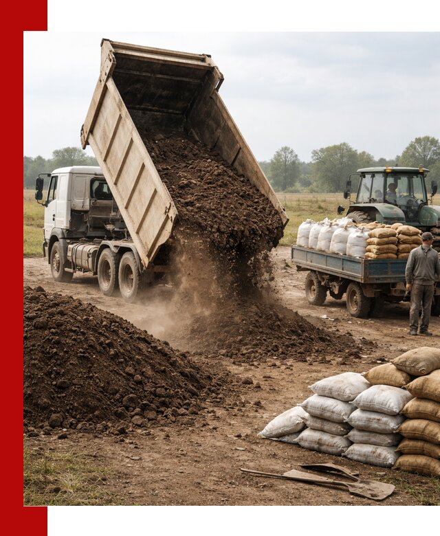 Доставка грунта и удобрений оптом в Сасове для сельхоз и строительства