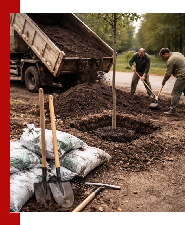Грунт для посадки деревьев в Сасове — доставка и подготовка почвы