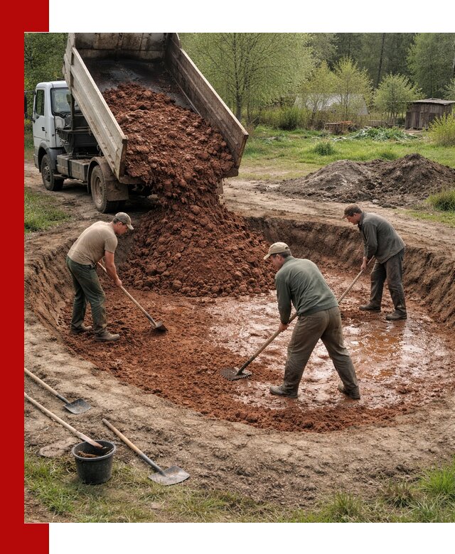 Купить качественную глину для пруда в Сасове