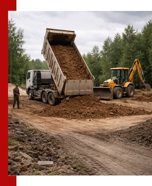 Доставка суглинка самосвалами в Сасове подсыпка и планировка