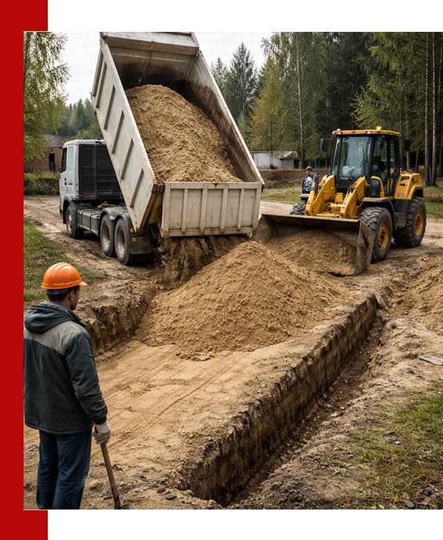 Доставка песчаного грунта в Сасове для строительных работ