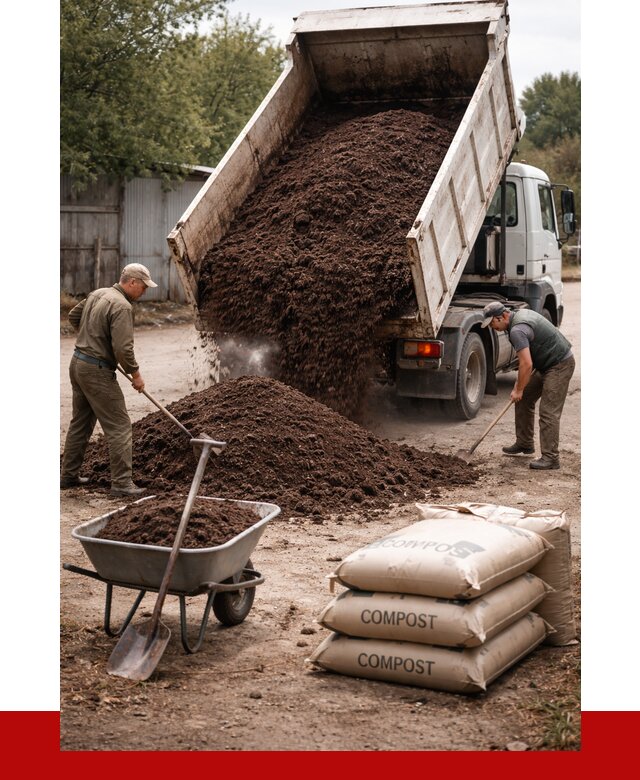 Купить компост в Сасове от 4244 р. за куб с доставкой | ПРОНЕРУДСсв