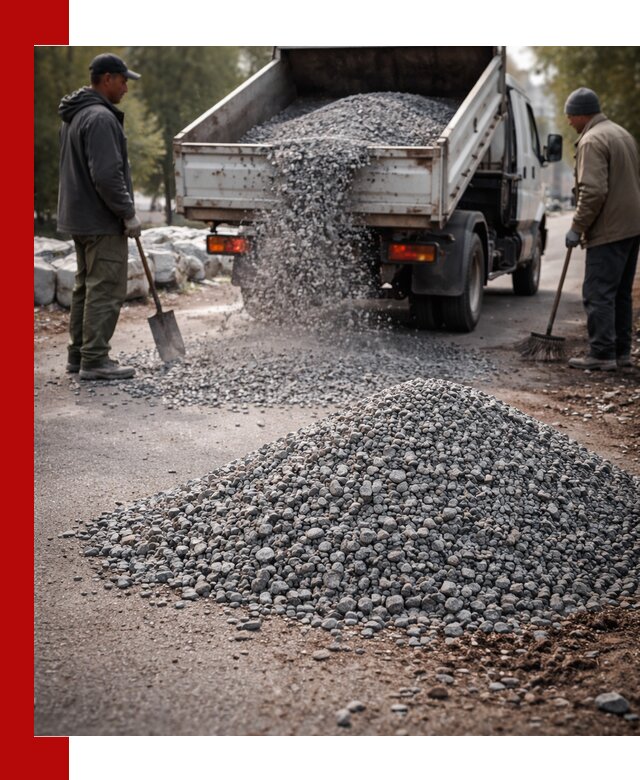 Гранитная крошка для посыпки дорог и тротуаров в Сасове