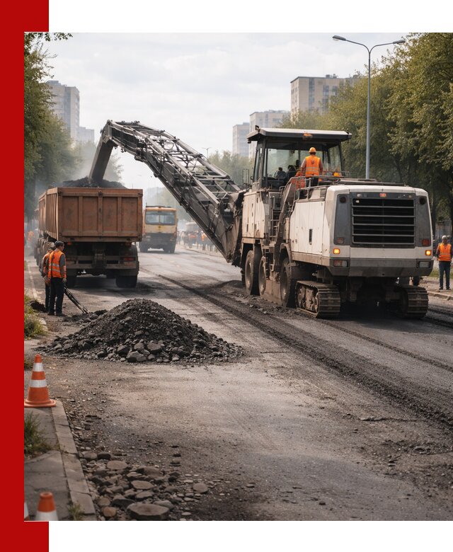 Фрезерованный асфальт в Сасове — удаление и вывоз старого покрытия
