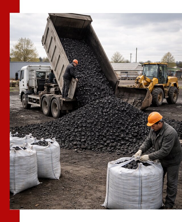 Доставка каменного угля в Сасове оптом и в розницу