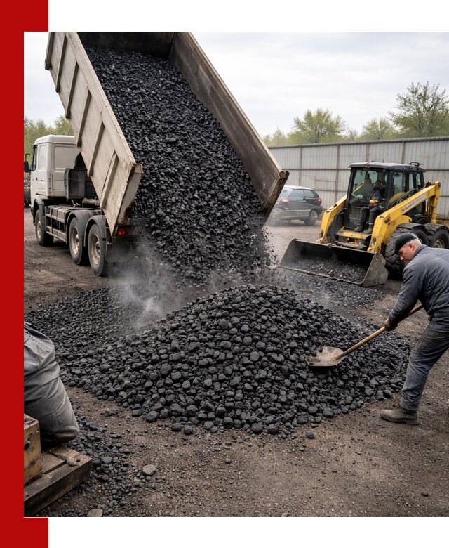 Доставка угля орех в Сасове оптом и в розницу