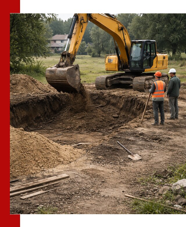 Рытье котлована под фундамент в Сасове (быстро и недорого)